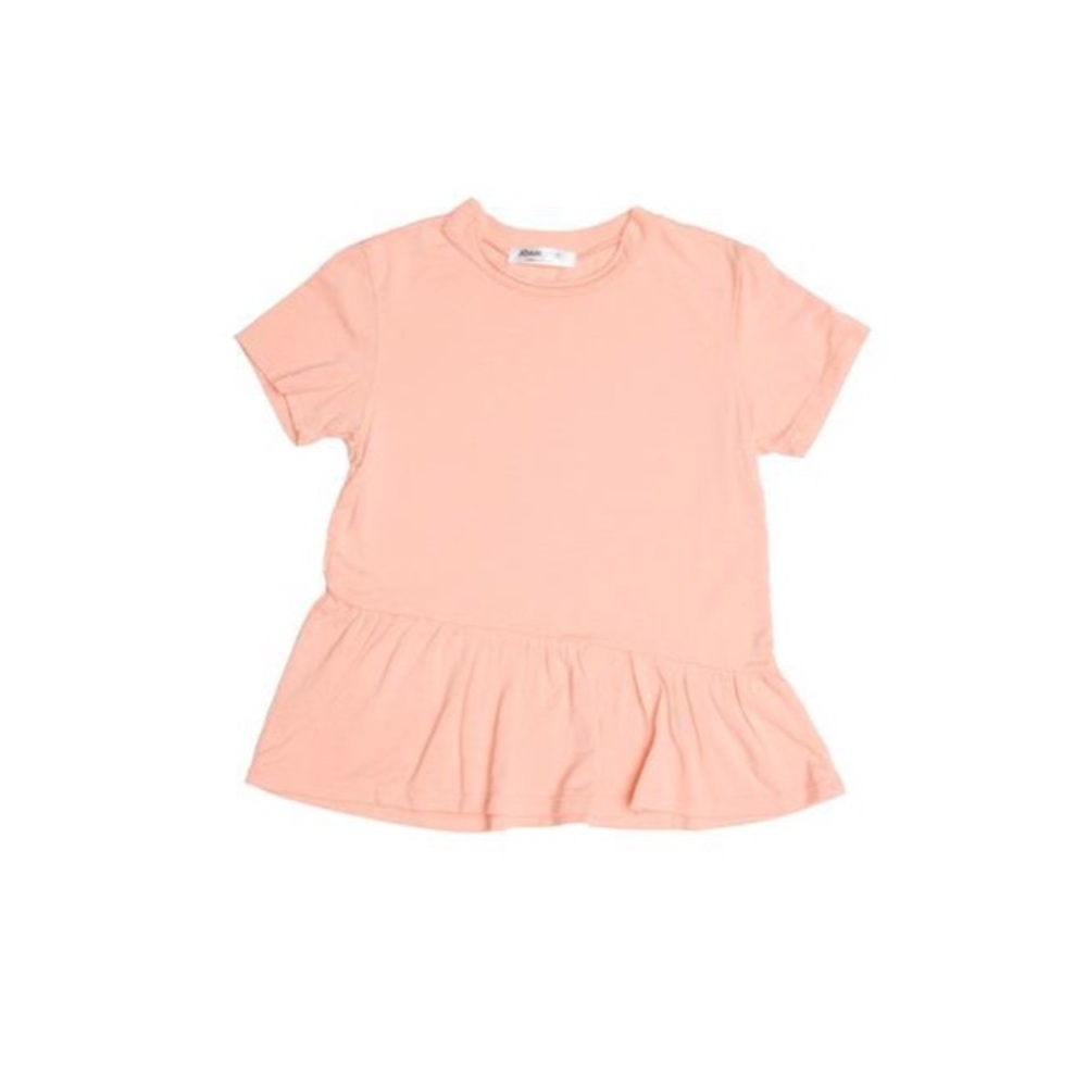  !! NWT Joah Love Pink Ruffle Asymmetrical Top